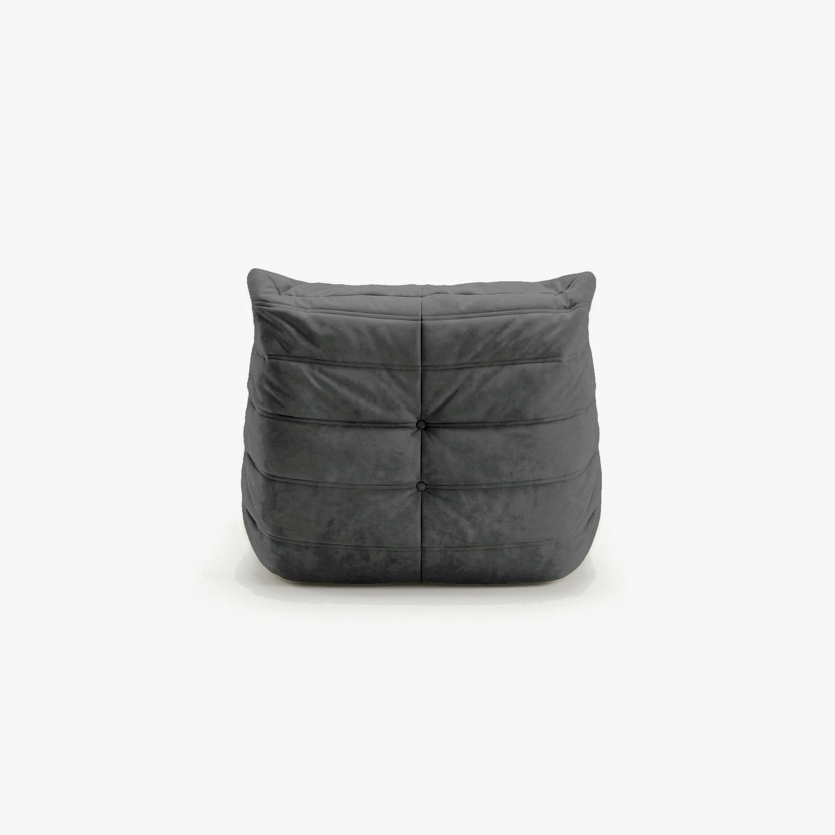 Fauteuil BALTAZAR effet daim Anthracite, vue de dos