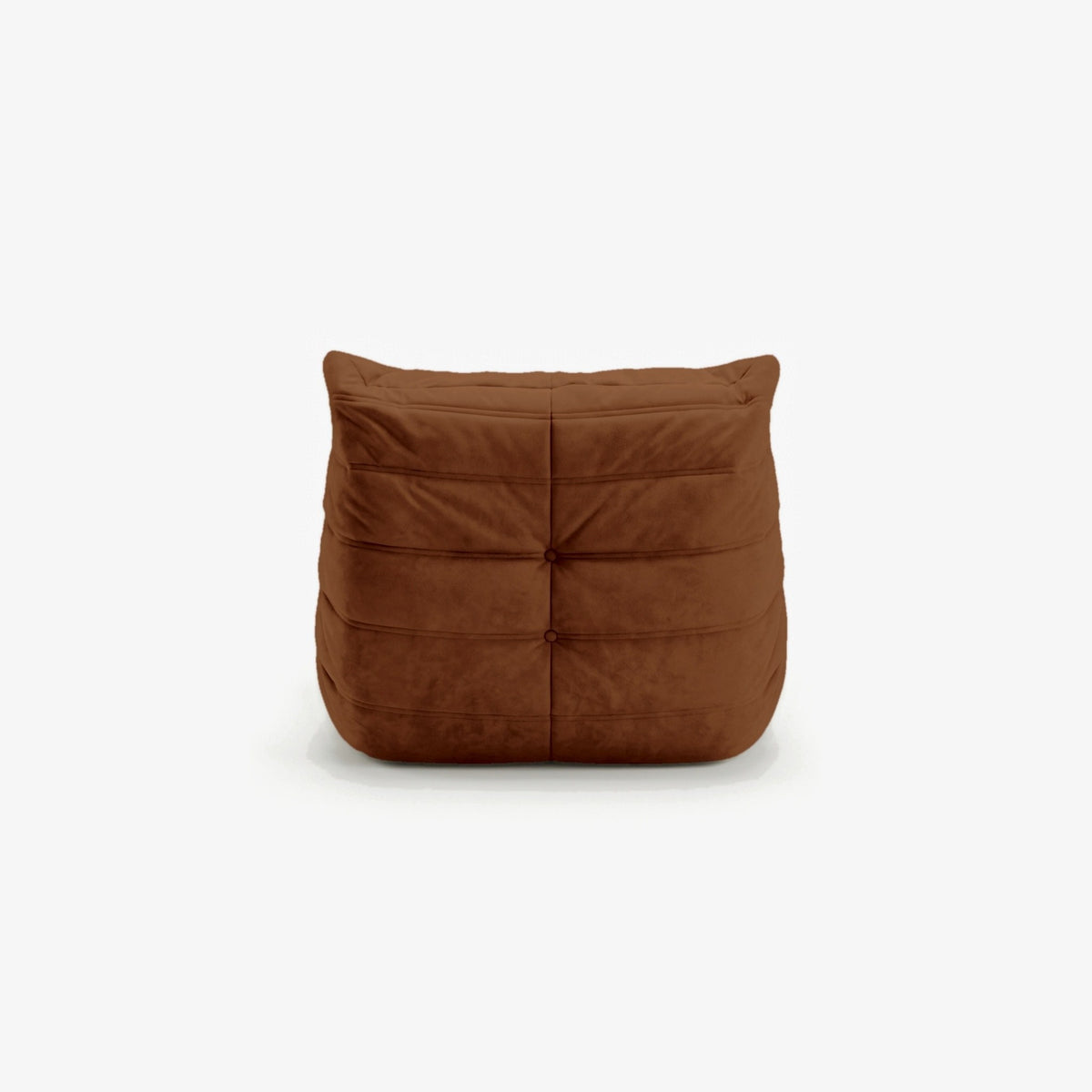 Fauteuil BALTAZAR effet daim Caramel, vue de dos