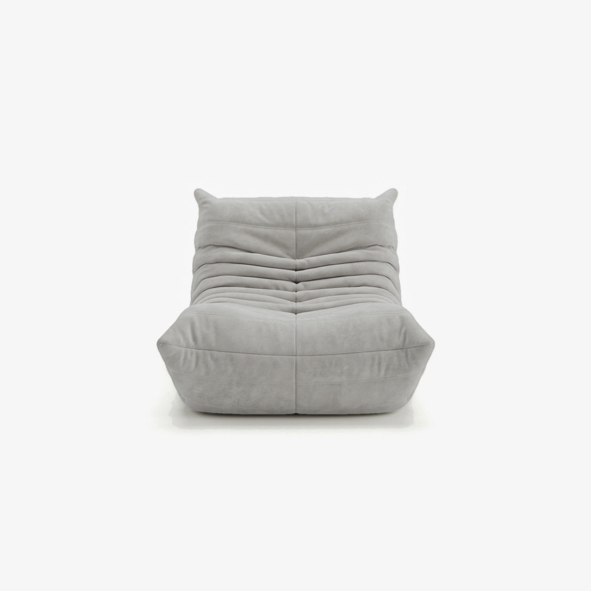 Fauteuil BALTAZAR effet daim Nuage, vue de face