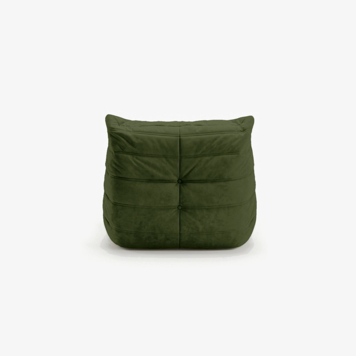 Fauteuil BALTAZAR effet daim Olive, vue de dos