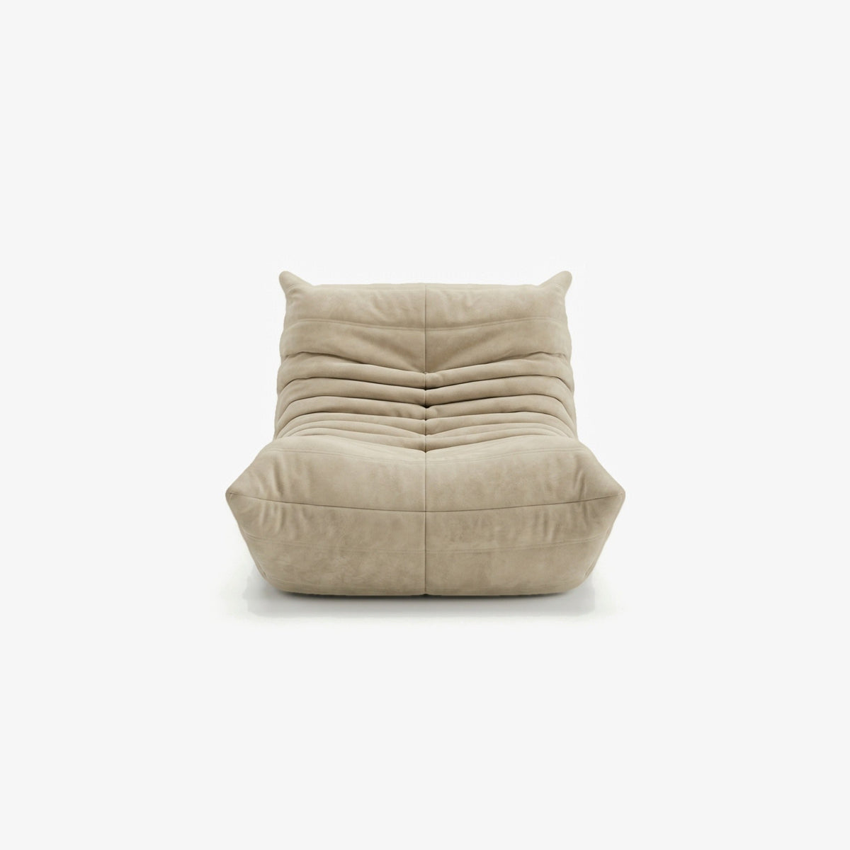 Fauteuil BALTAZAR effet daim Sable, vue de face