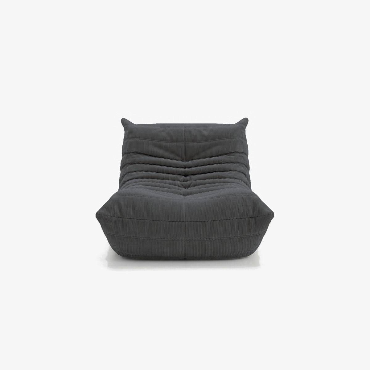 Fauteuil BALTAZAR velours côtelé Anthracite, vue de face