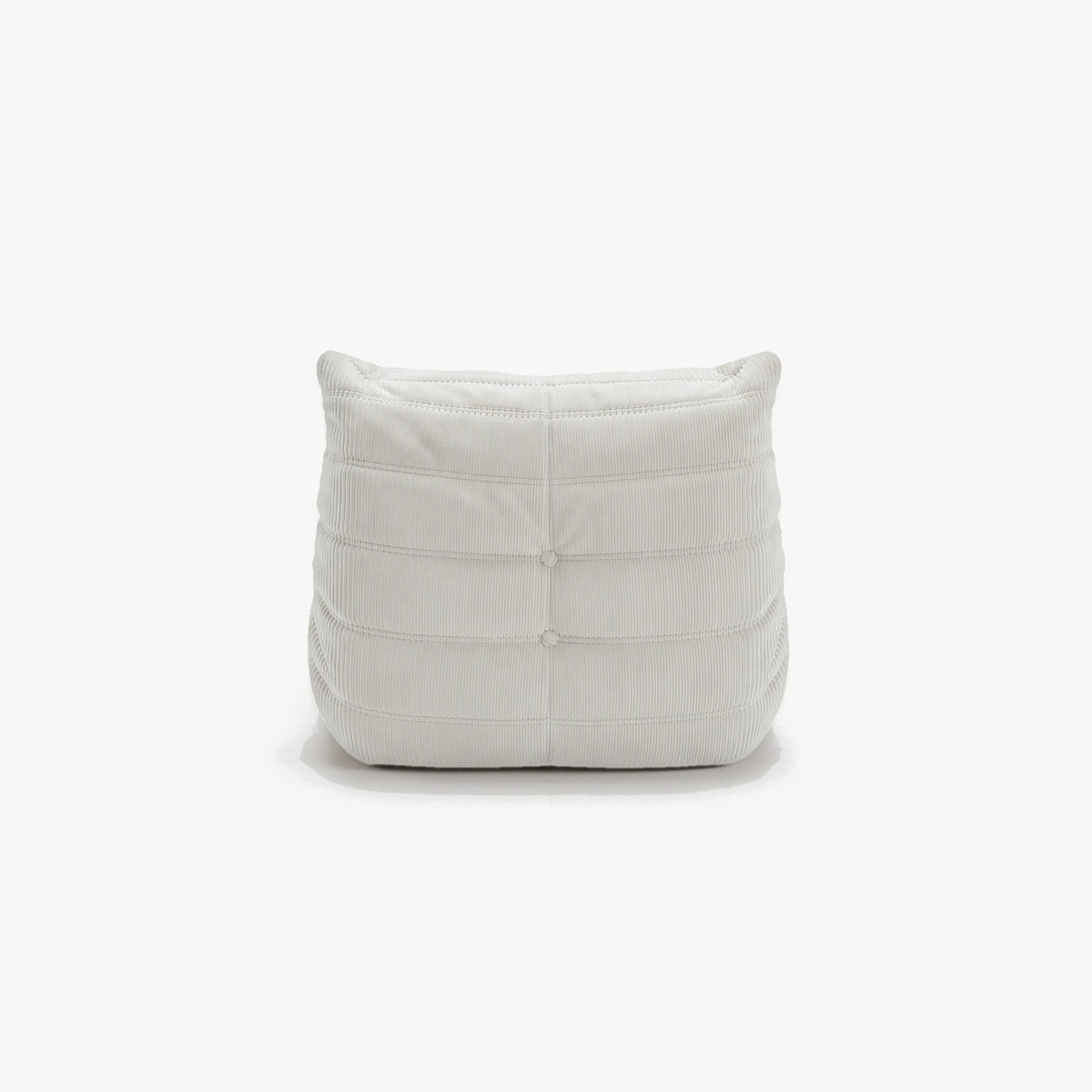 Fauteuil BALTAZAR velours côtelé Blanc, vue de dos