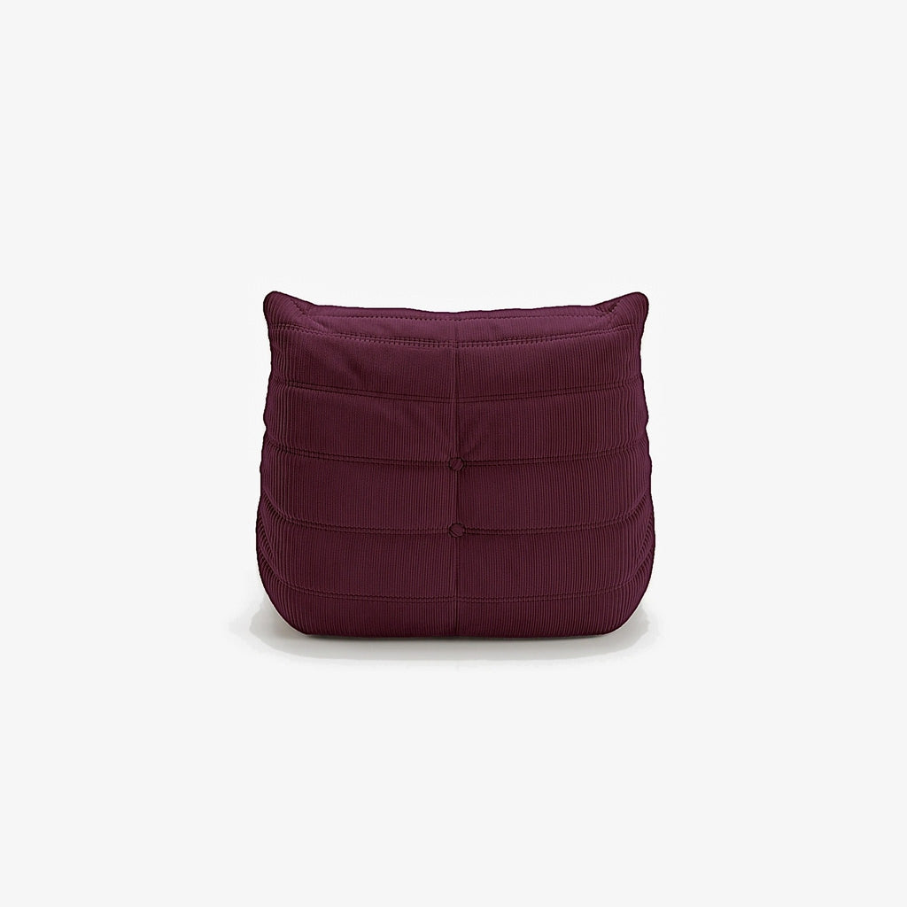 Fauteuil BALTAZAR velours côtelé Grenat, vue de dos