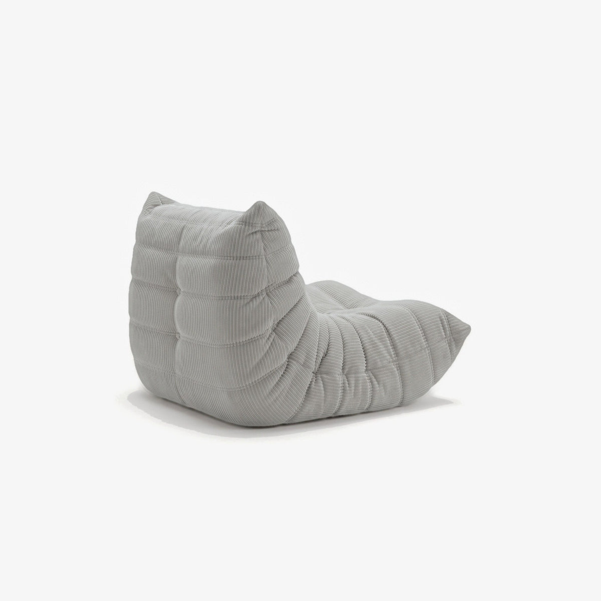 Fauteuil BALTAZAR velours côtelé Nuage, vue de trois-quarts arrière