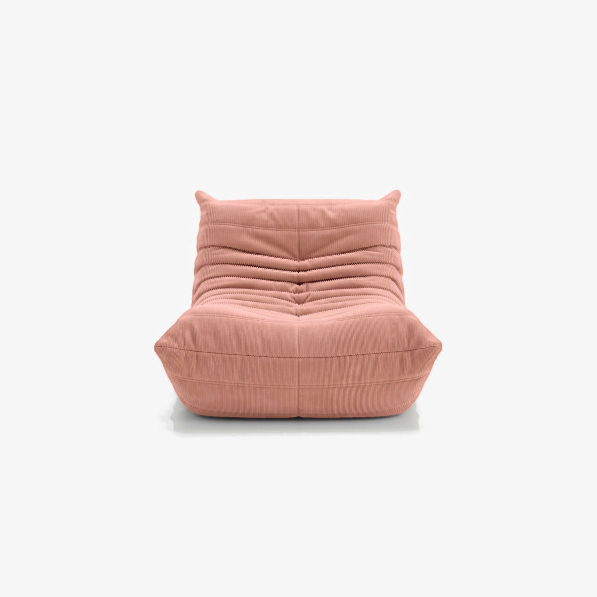 Fauteuil BALTAZAR velours côtelé Rose, vue de face