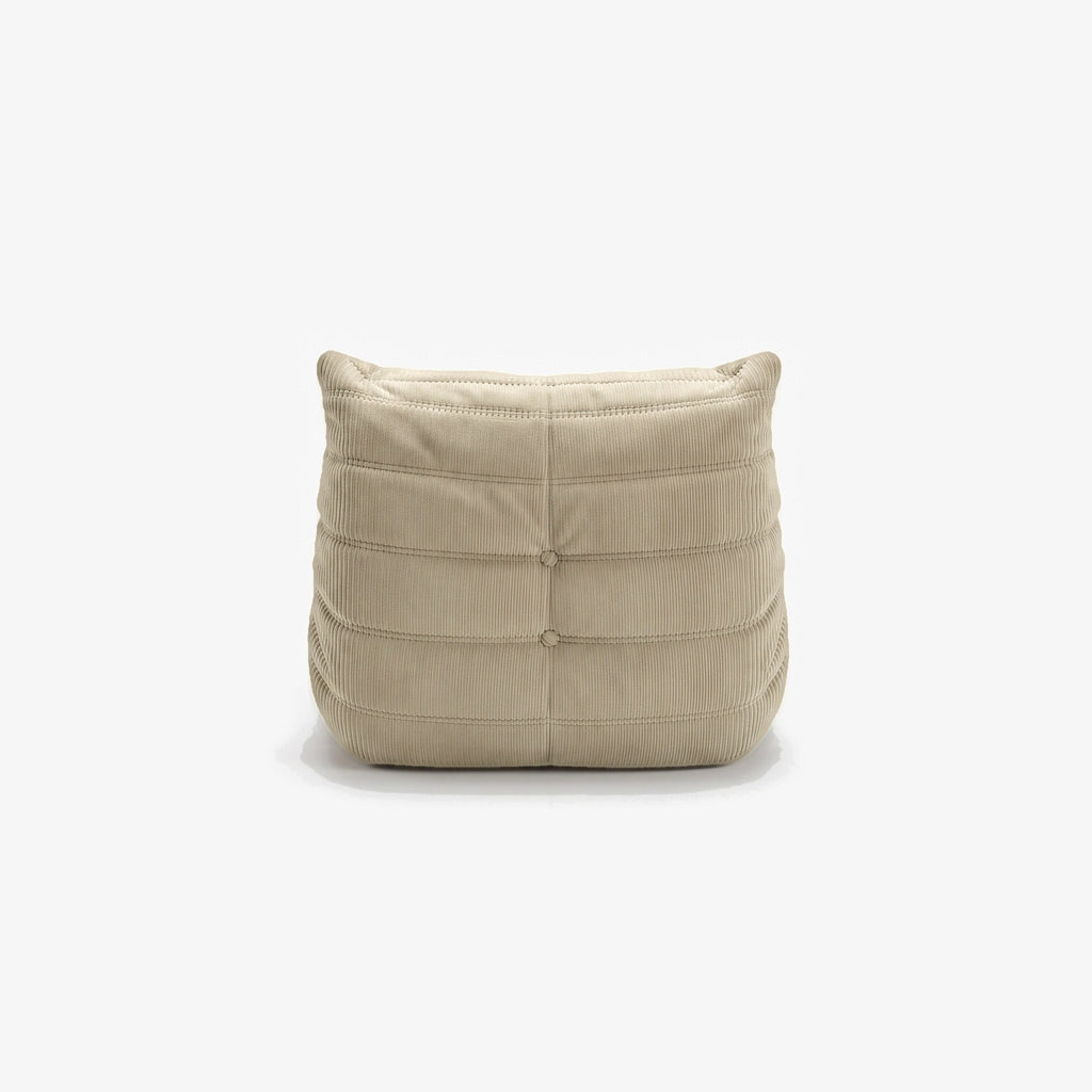Fauteuil BALTAZAR velours côtelé Sable, vue de dos