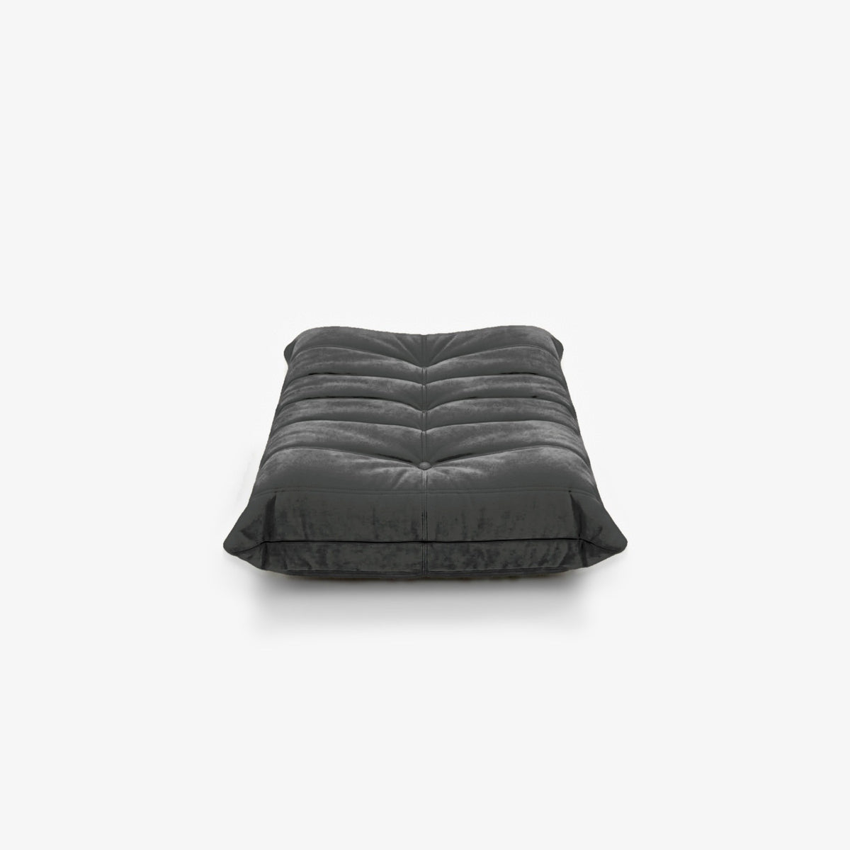 Repose-pieds ROMY effet daim Anthracite, vue de face