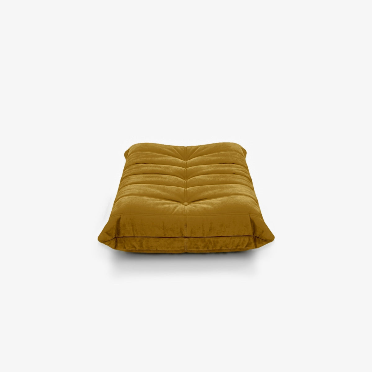 Repose-pieds ROMY effet daim Curry, vue de face